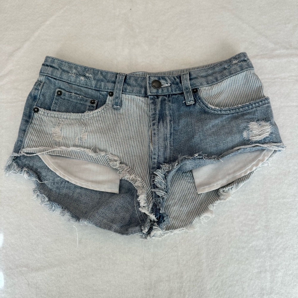 Multi-Patterned Jean Shorts
